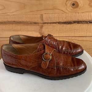 VTG Men's Nordstrom Italy Leather 40EU 7US Loafers Dress Shoes Buckle Slip‎ On